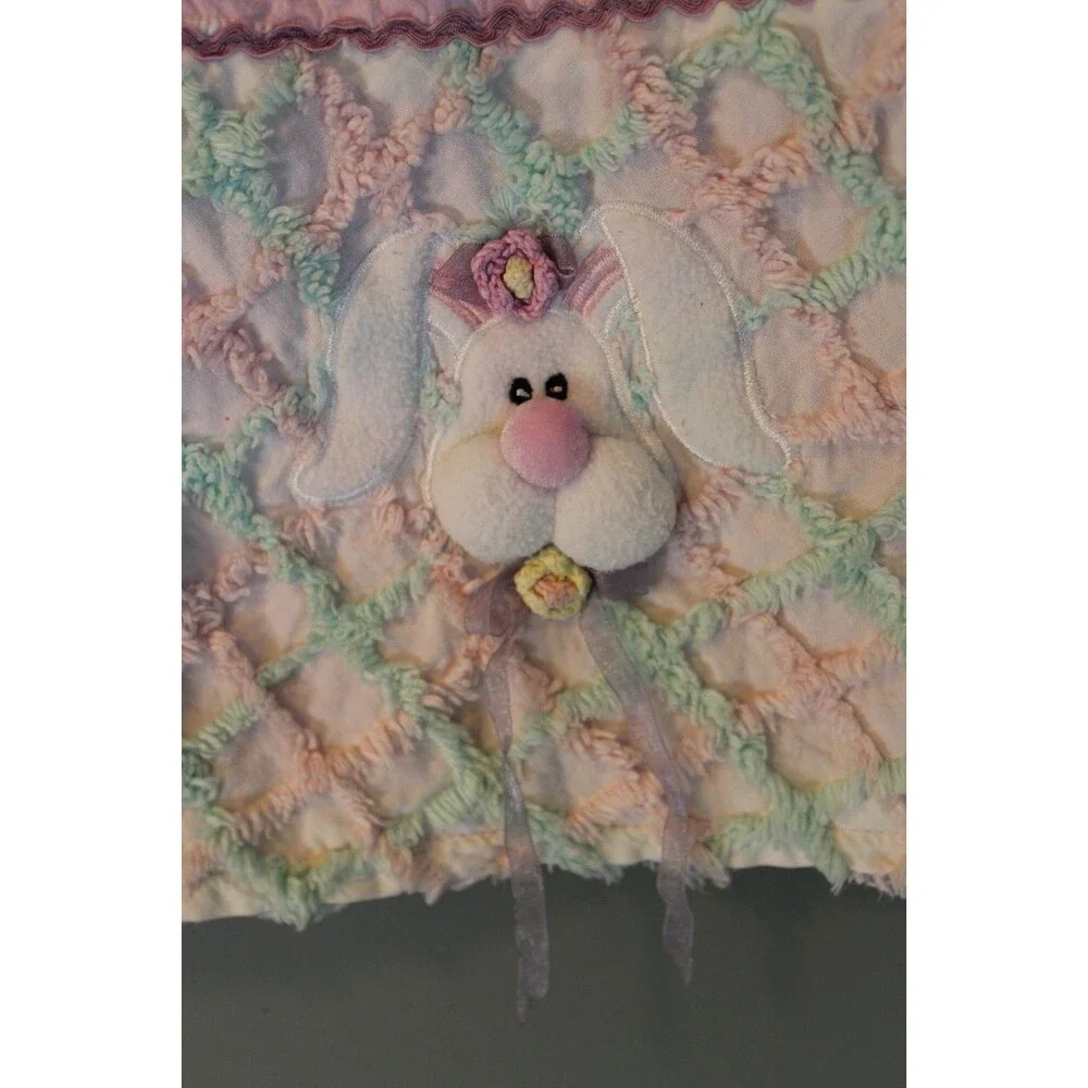 Chenille Creations Pink Purple Spring Bunny Rabbit Girls Dress Size 4/5T